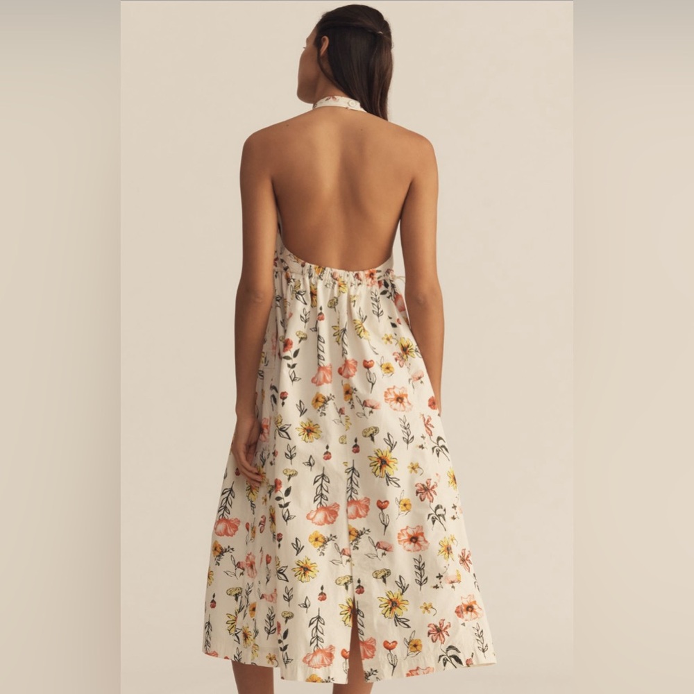 ✨ Anthropologie Relaxed Midi Dress Sz L - Picture 4 of 7